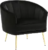 CHR-TANIA AU+BK Tania Black Velvet Glam Accent Chair