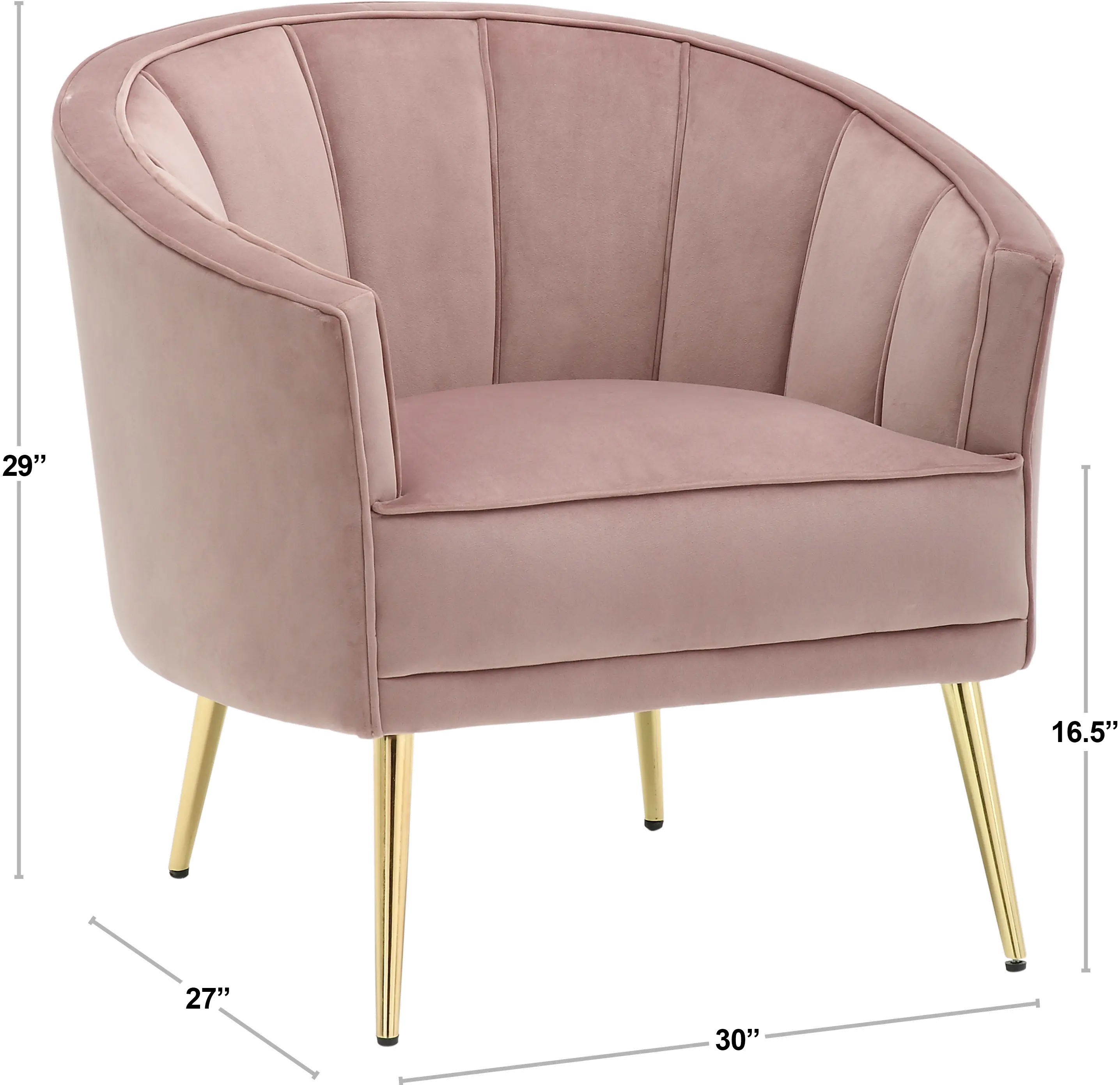 CHR-TANIA AU+BK Tania Black Velvet Glam Accent Chair-7