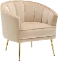 CHR-TANIA AU+CHMP Tania Champagne Velvet Glam Accent Chair