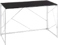 OFD-FOLIA SVBK Contemporary Silver and Black Office Desk - Folia