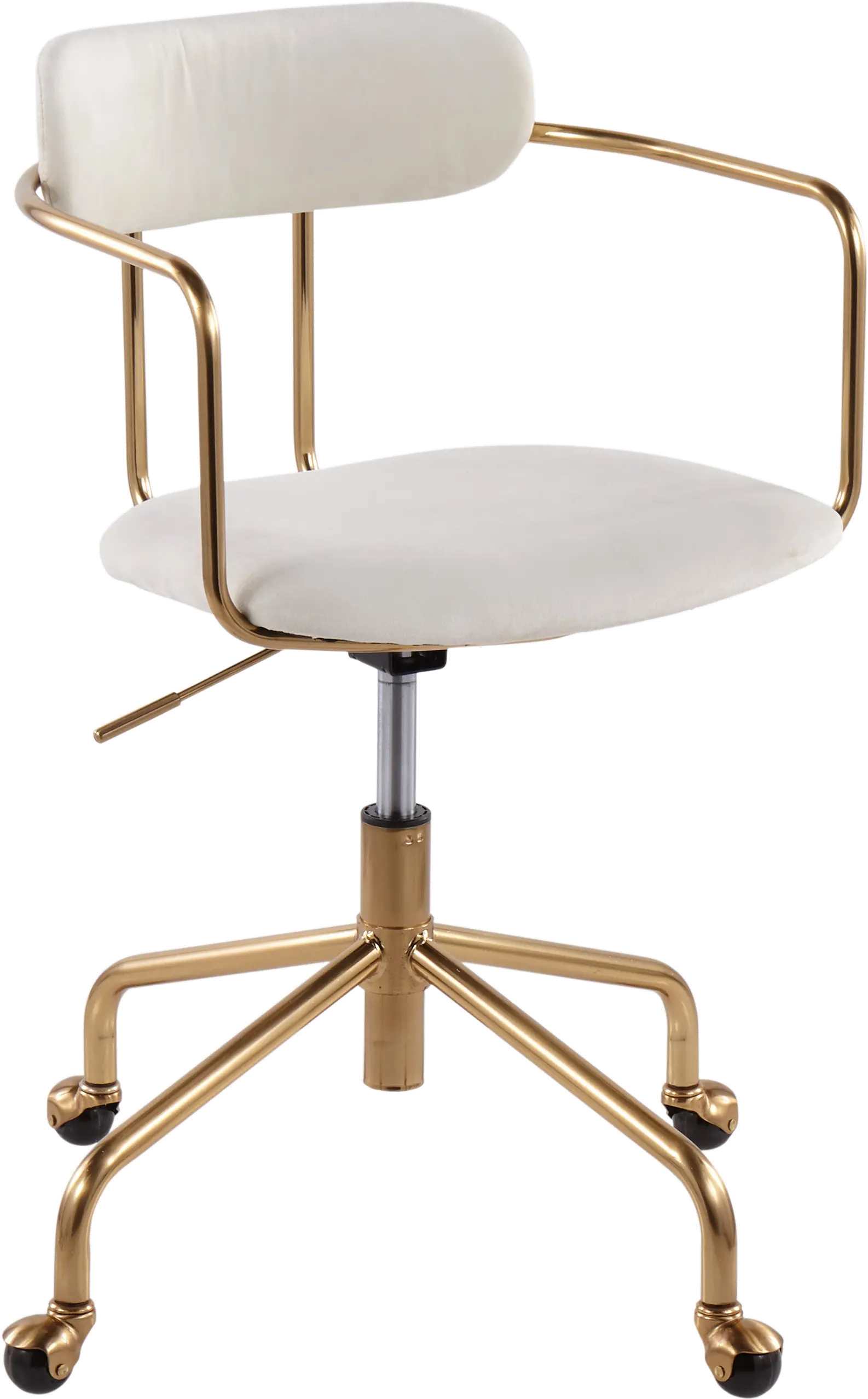 OC-DEMI AUVCR Cream Velvet Office Chair - Demi-1