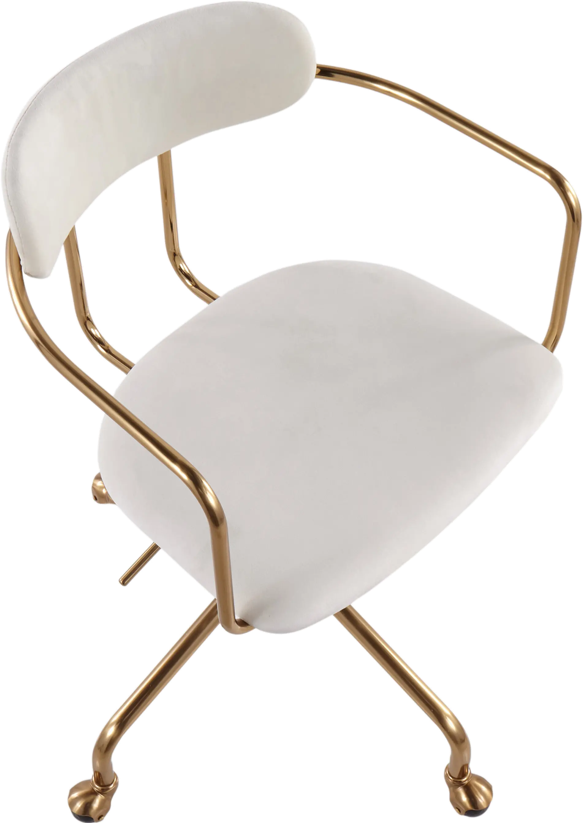 OC-DEMI AUVCR Cream Velvet Office Chair - Demi-6