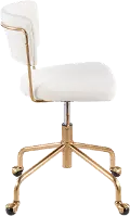 OC-TANIA AUVCR White Velvet Task Chair - Tania