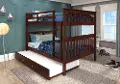 Craftsman Brown Full-over-Full Bunk Bed with Trundle