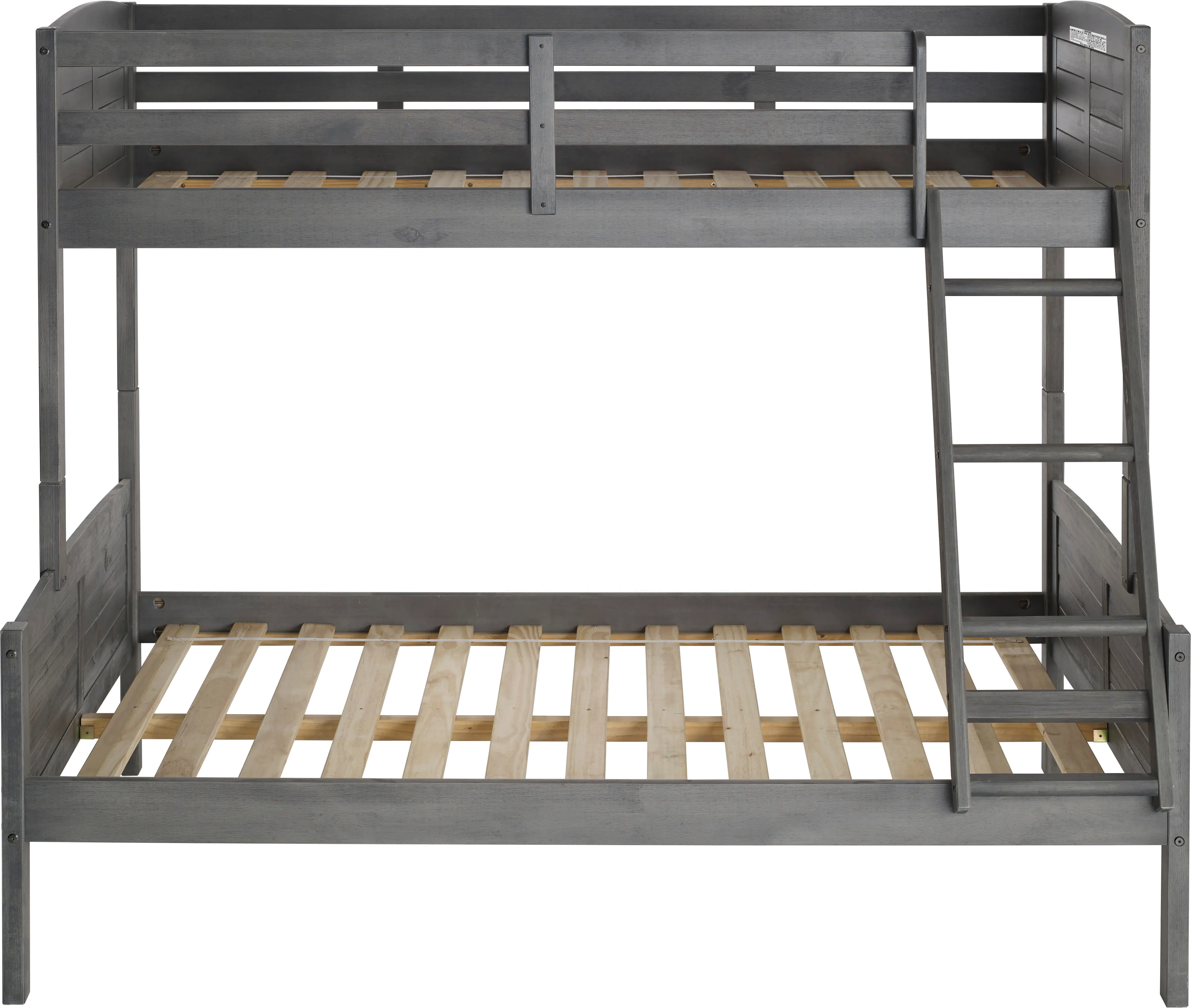 Antique Gray Twin over Full Bunk Bed - Louver-3