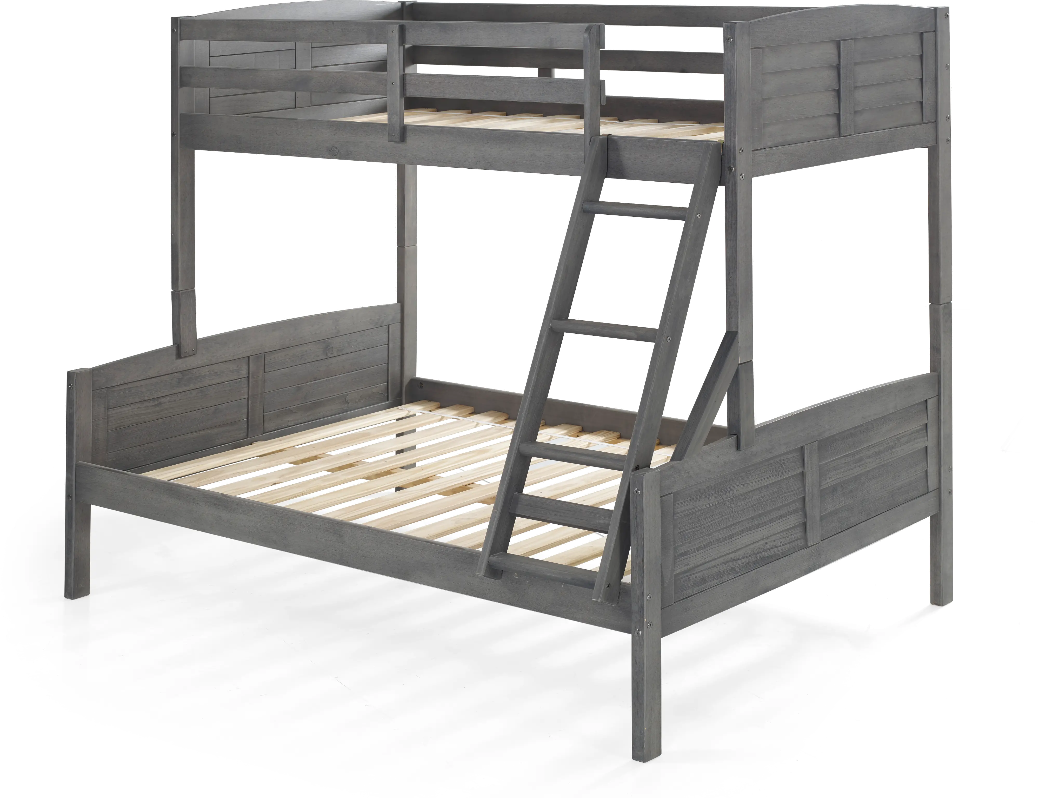 Antique Gray Twin over Full Bunk Bed - Louver-4