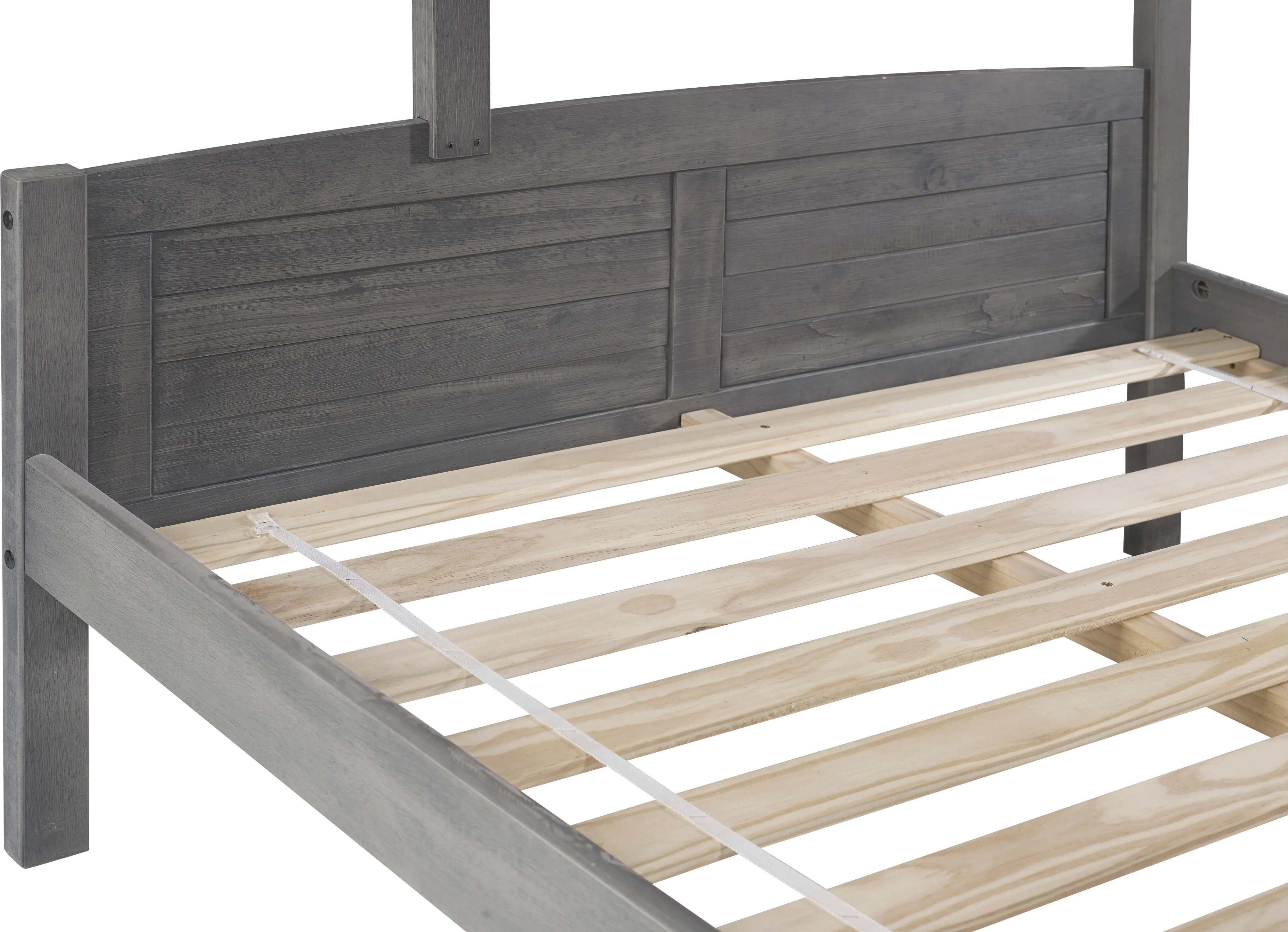 Antique Gray Twin over Full Bunk Bed - Louver-5