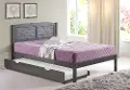 Antique Gray Full Platform Bed with Trundle - Louver
