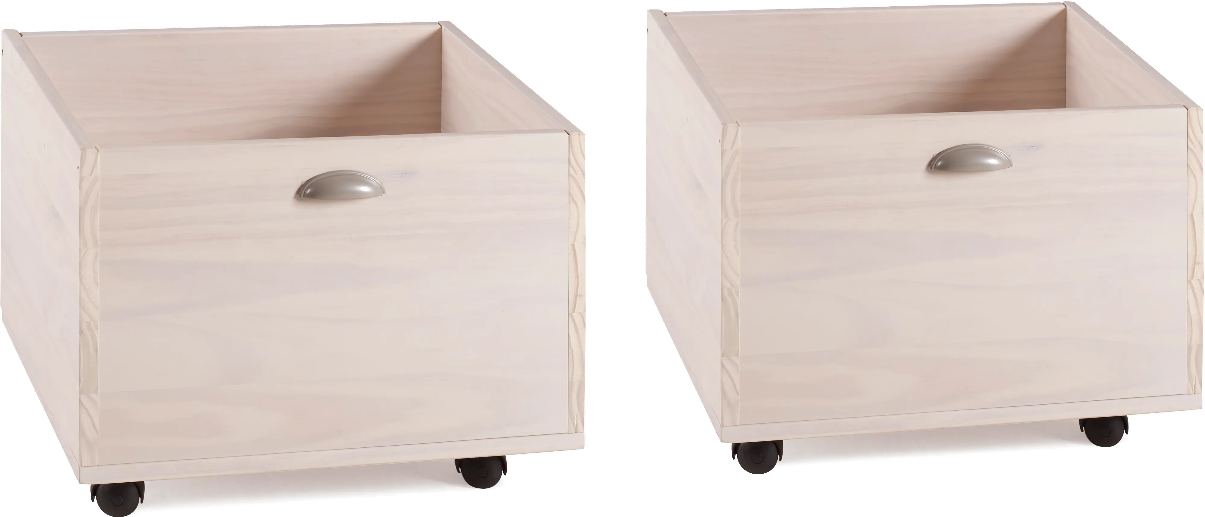 Contemporary Whitewash Toy Box, Set of 2 - Junior-1