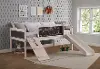 Junior Whitewash Twin Low Loft Bed