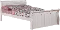 Traditional White Full Sleigh Bed - Madilyn