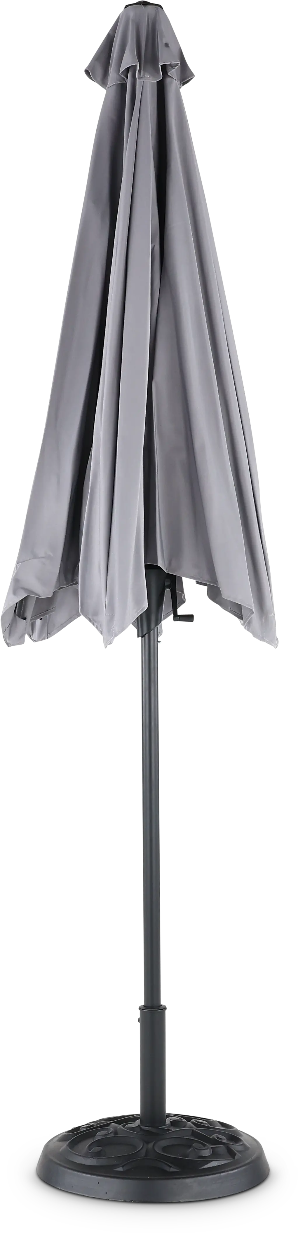 Gray 9' Pole Umbrella with Bag-5