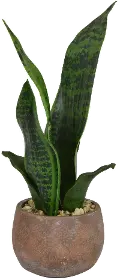 Green Artificial Arrangement in Brick Planter