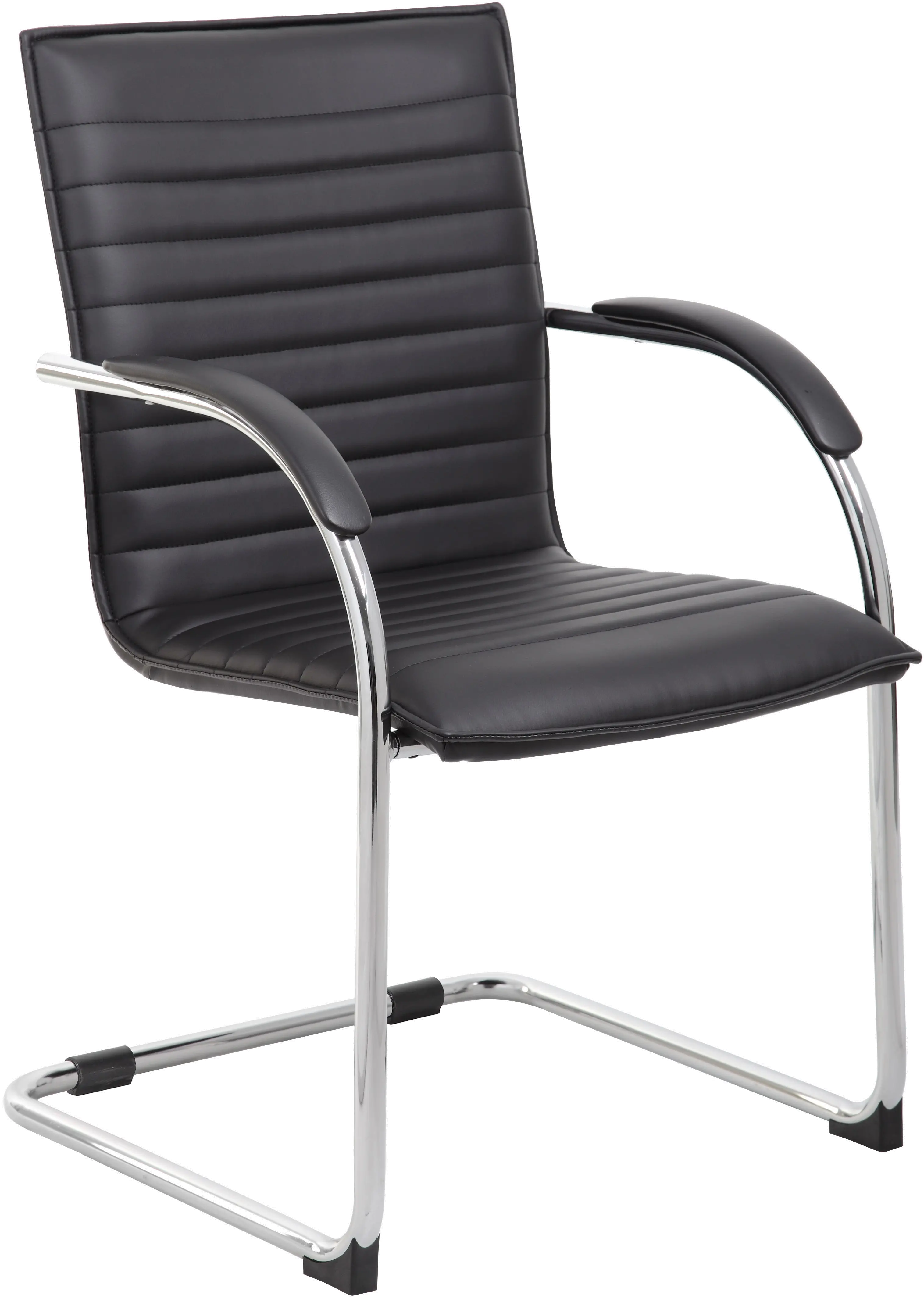 Boss 2 Pack Black Vinyl Side Chairs-1