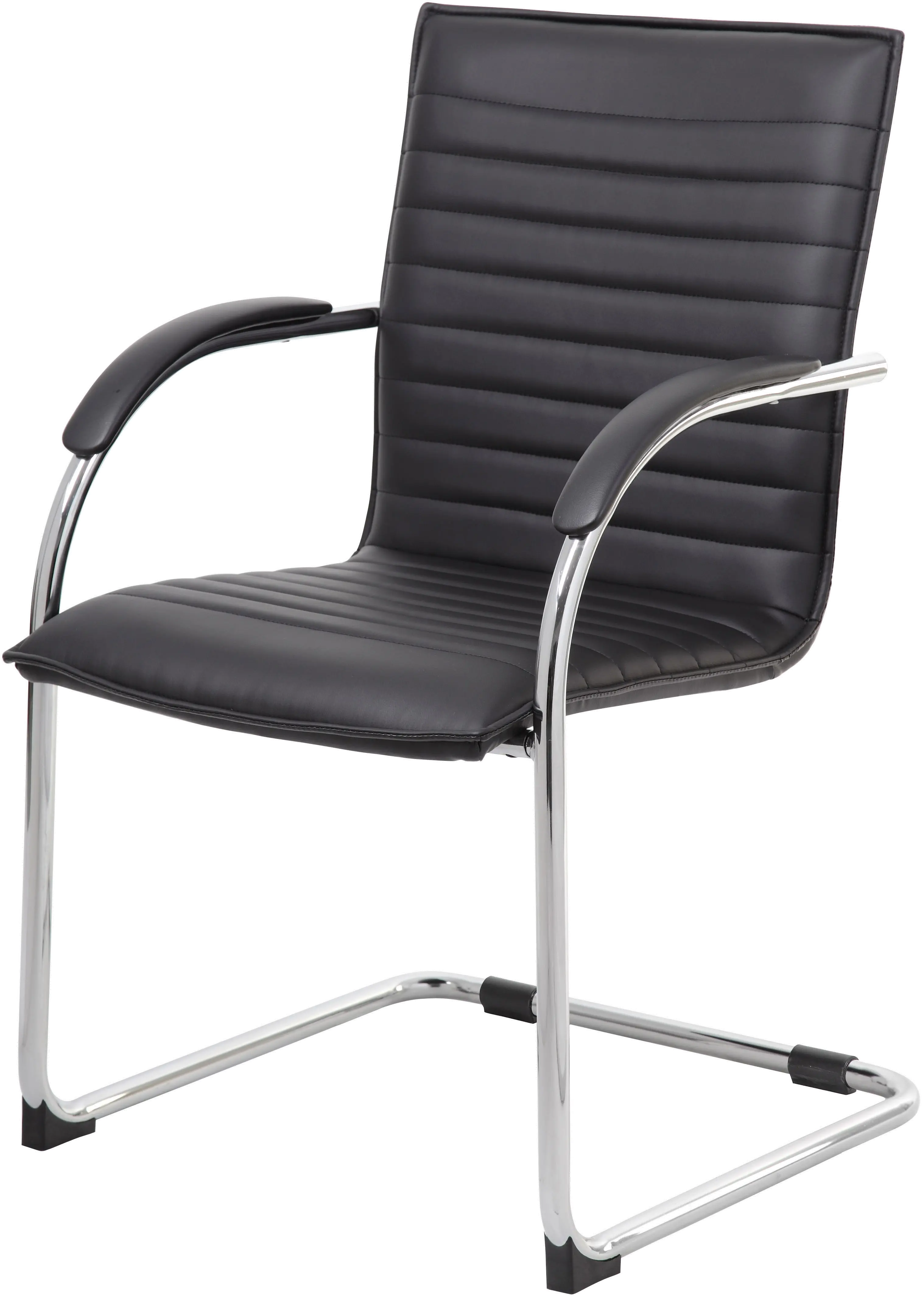 Boss 2 Pack Black Vinyl Side Chairs-2