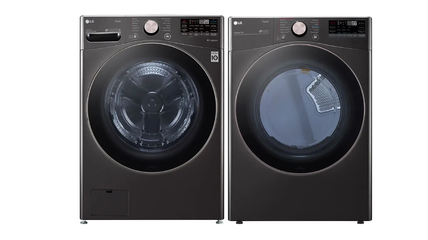 .LG-BST-4000-ELE--PR LG Electric Front Load Laundry Pair - Black Steel-1
