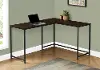 Espresso and Black L-shaped Desk - I7391