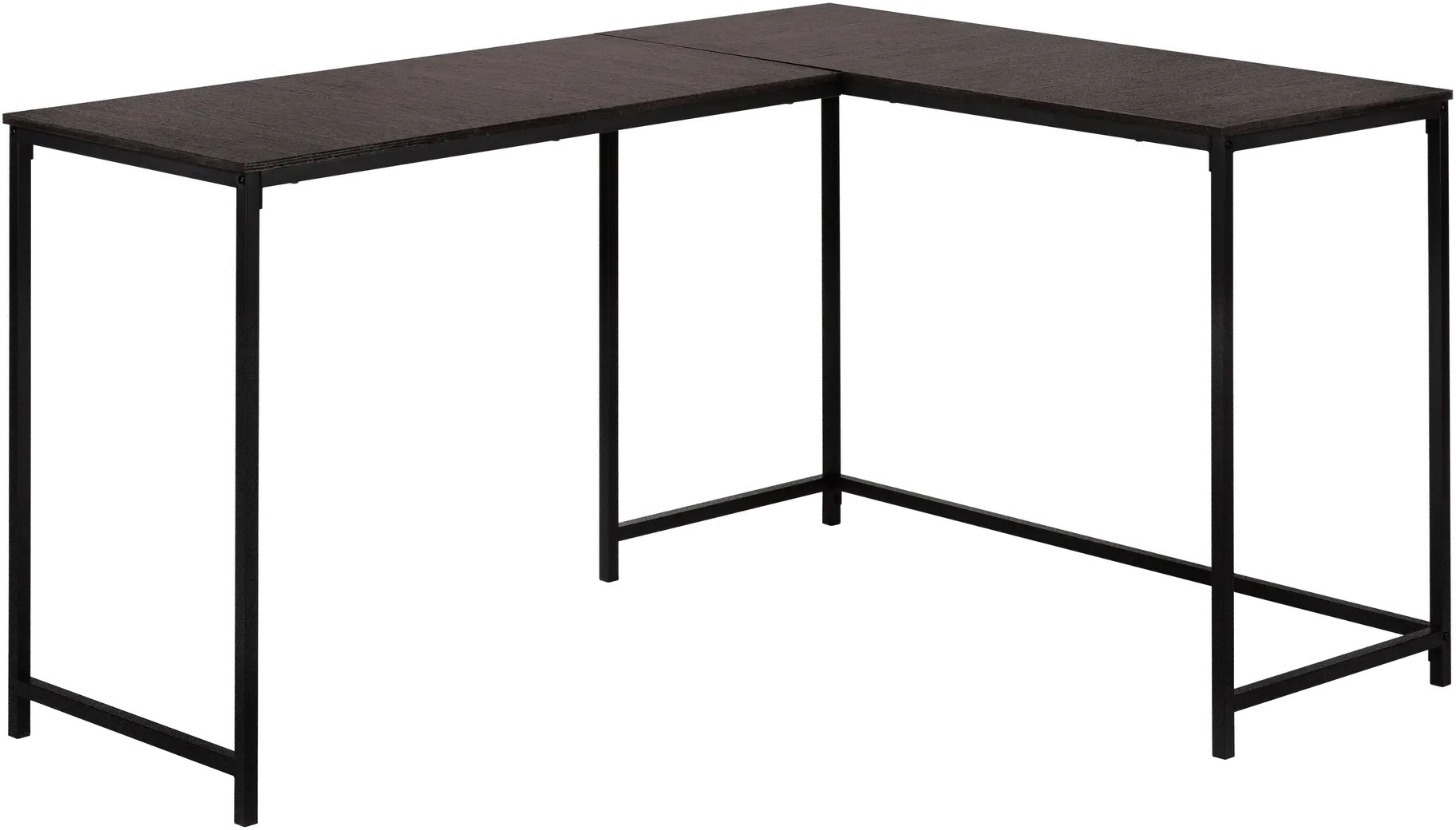 Espresso and Black L-shaped Desk - I7391-1