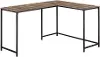 Lindzee Brown and Black L-shaped Desk