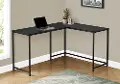 Lindzee Black L-Shaped Desk