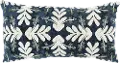 Blue, Green and Off White Rectangle Velvet Throw Pillow