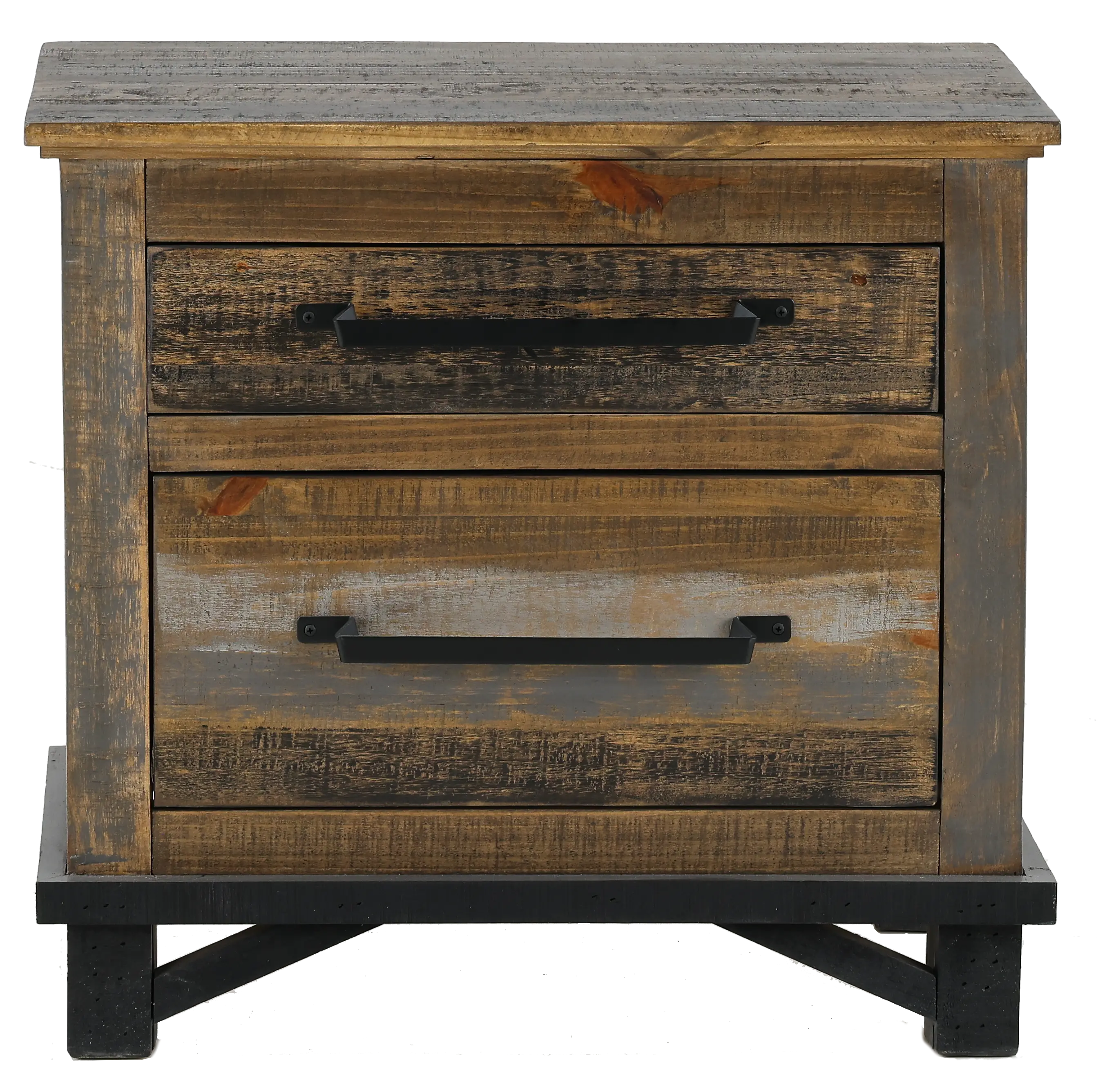 Loft Rustic Pine Nightstand-2