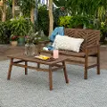 OW2LSGVINDB Vincent Dark Brown 2 Piece Patio Chair Set - Walker Edison