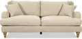 Cozy Cobblestone Beige Loveseat with Waterproof Fabric