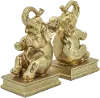 11 Inch Gold Elephant Bookend Pair