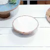 8 Mango Wood and White Enamel Bowl