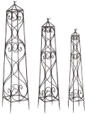 Metal 49 Inch Garden Trellis - Wisteria