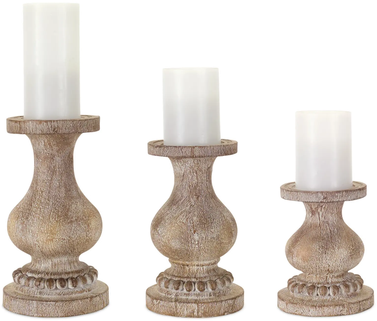 10 Brown Resin Candle Stick Holder - Zinnia-1