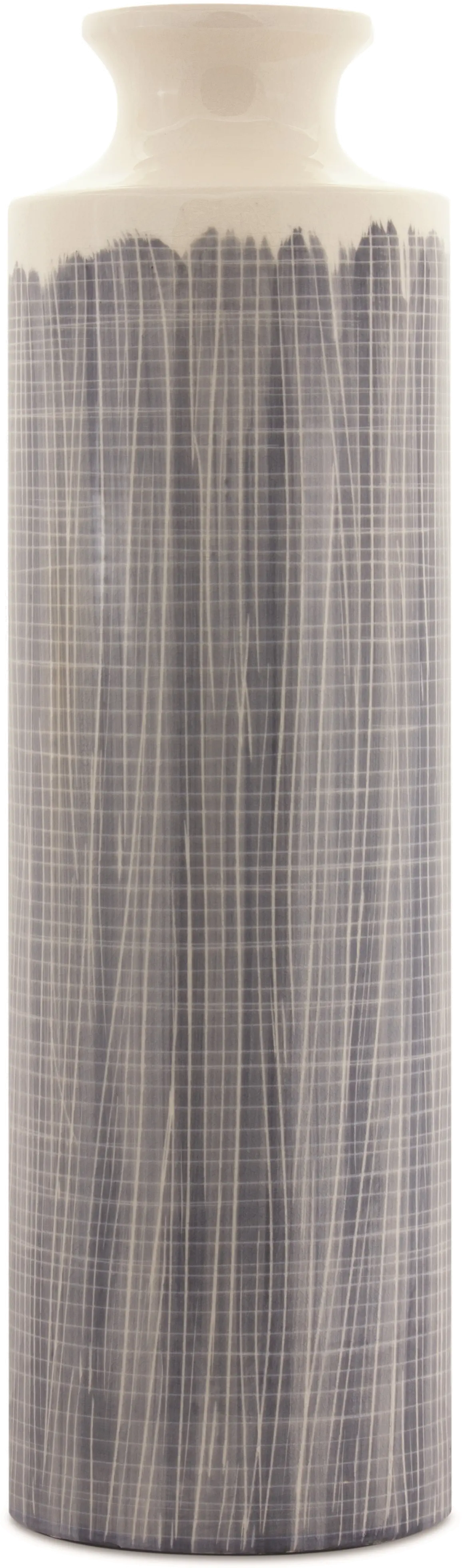 Cream and Gray 24 Inch Terracotta Vase-1