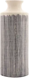 Cream and Gray 19 Inch Terracotta Vase
