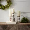 10 White Wash Resin Candle Holder - Orchard