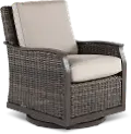 AGV04223PO6 Remy Patio Lounge Swivel Chair with Brown Outdura Fabric