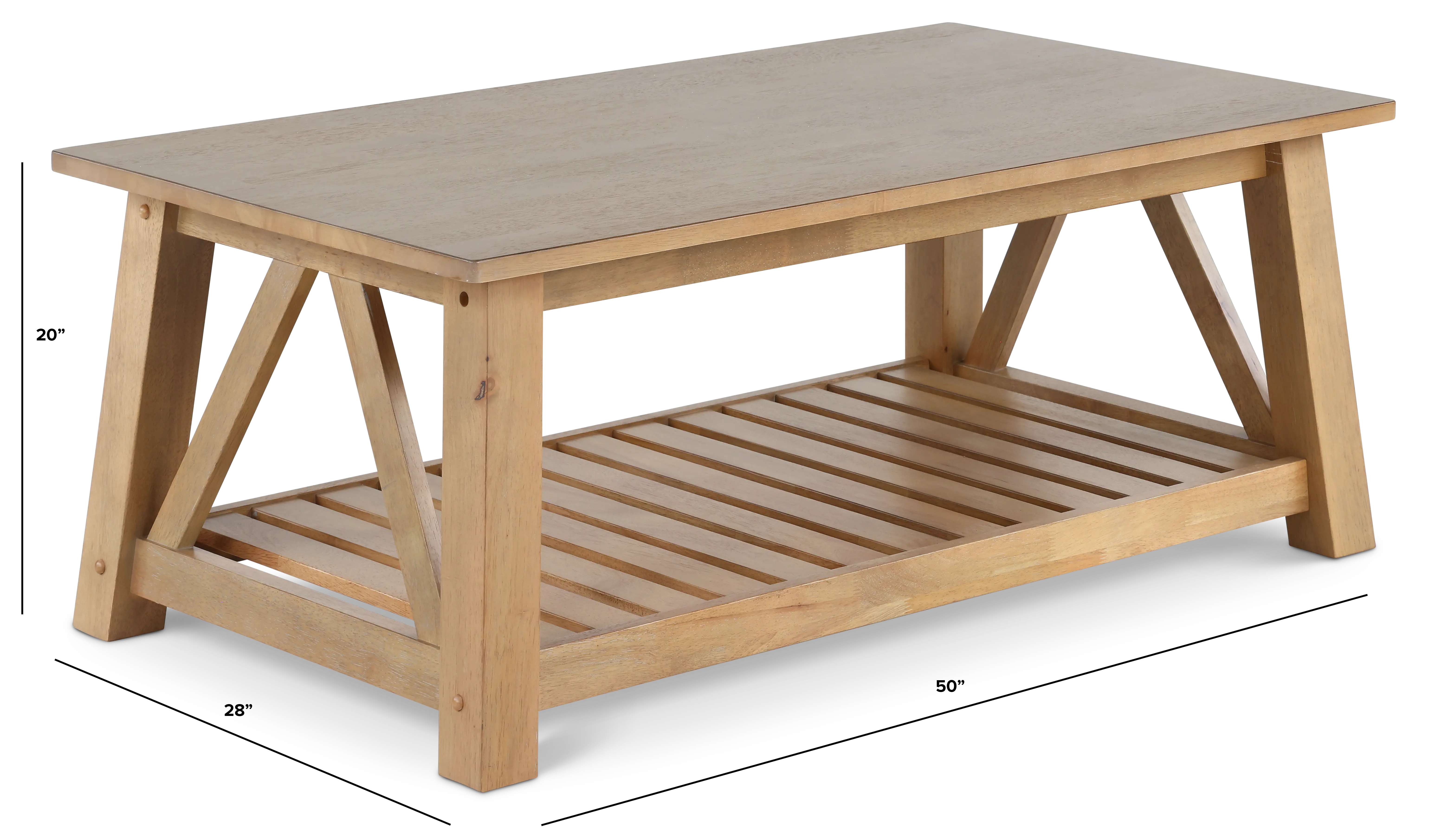Riverside Burlap Brown Coffee Table-3