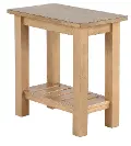 Riverside Burlap Brown Chairside Table