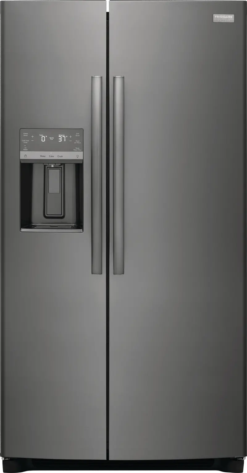 Frigidaire Gallery 25.6 cu ft Side by Side Refrigerator - Black Stainless Steel
