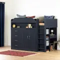 12395 Asten Contemporary Blue Twin Loft Bed - South Shore