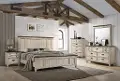 Antique Chalk White 4 Piece Queen Bedroom Set- Sawyer