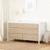 13207 Contemporary Soft Elm & White Dresser - South Shore