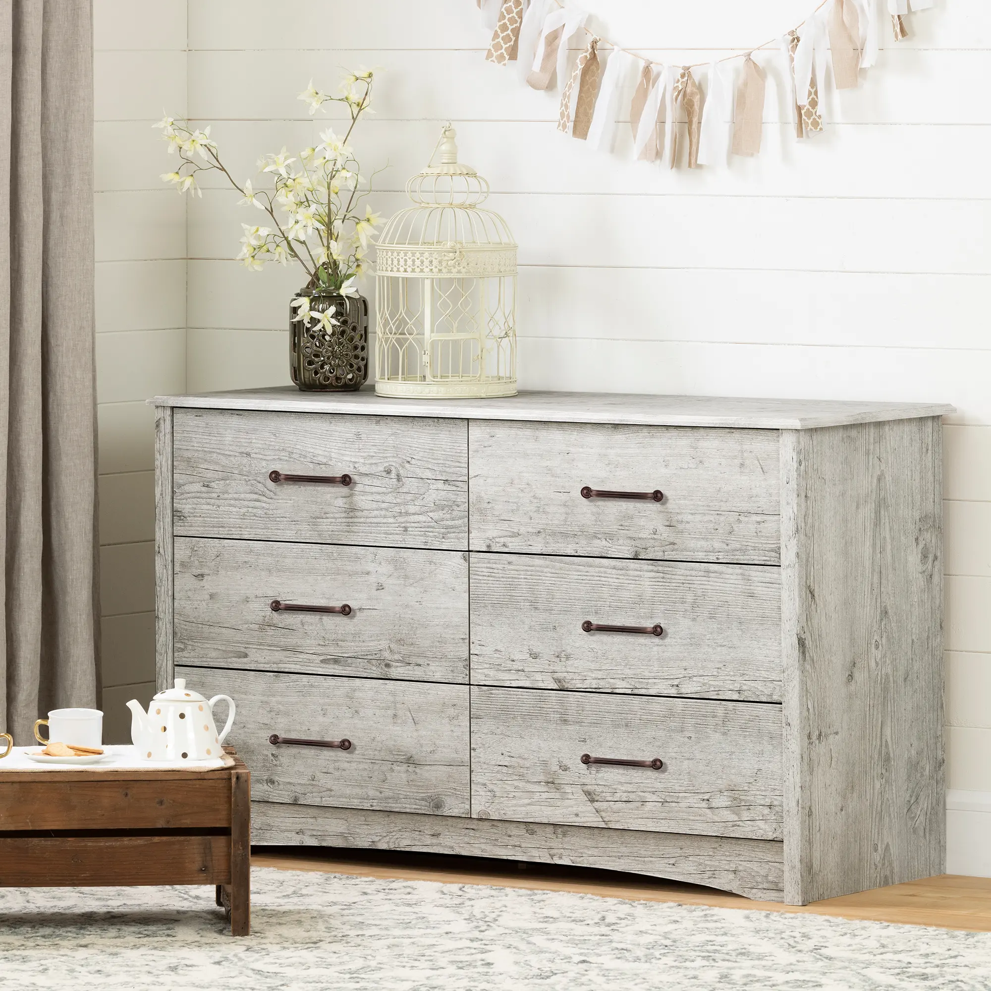 12995 Helson Seaside Pine 6-Drawer Dresser - South Shore-2