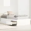 13718 Munich Contemporary White Twin Mates Storage Bed - South Shore