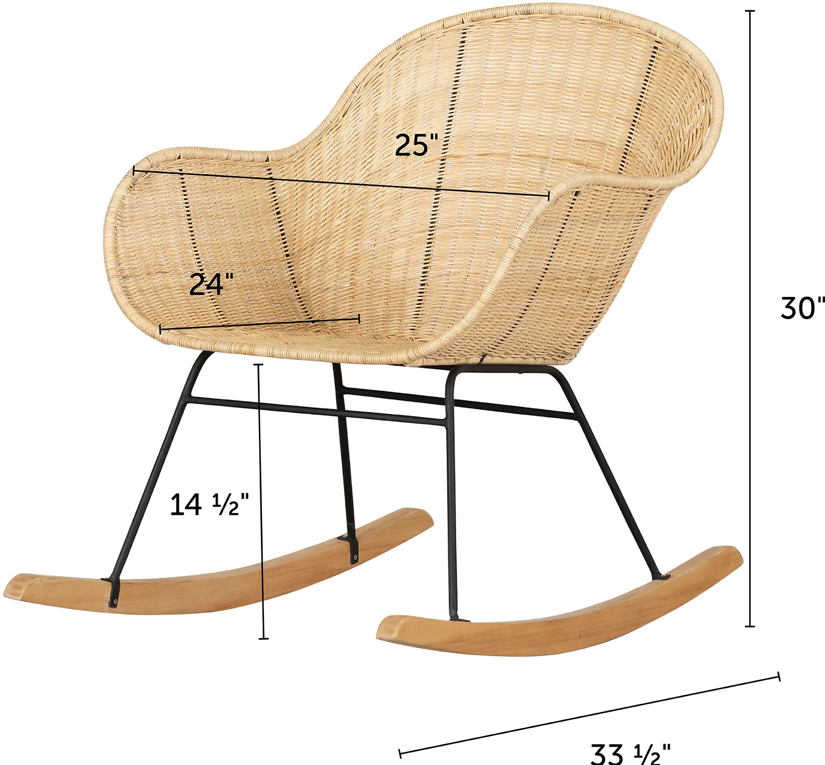 100430 Balka Rattan Rocking Chair - South Shore-8