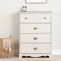 13476 Lyara White Wash 4-Drawer Chest - South Shore