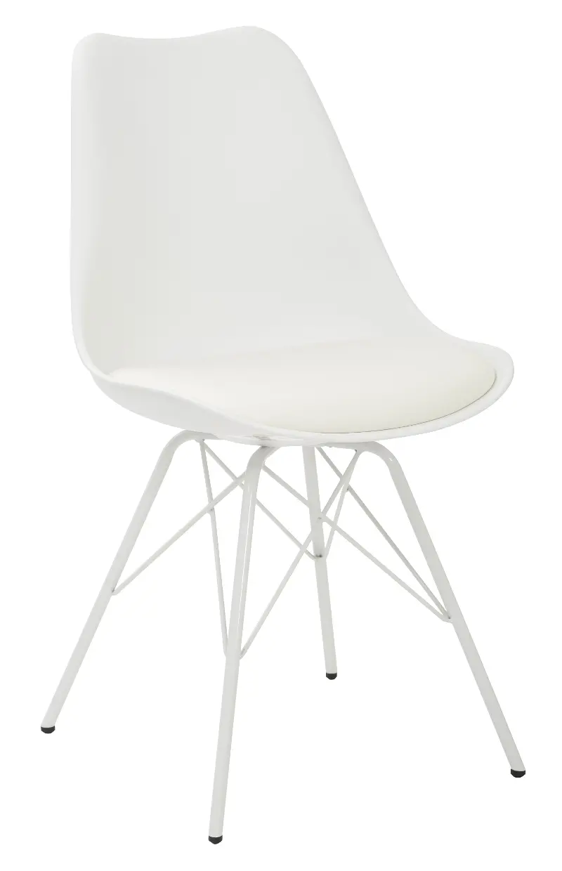 Emerson White Faux Leather Desk Chair