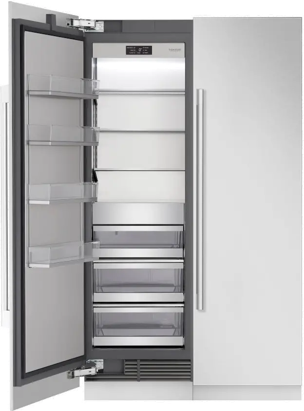 LG Signature Kitchen Suite 13.9 cu ft Integrated Column Freezer - Stainless Steel-4