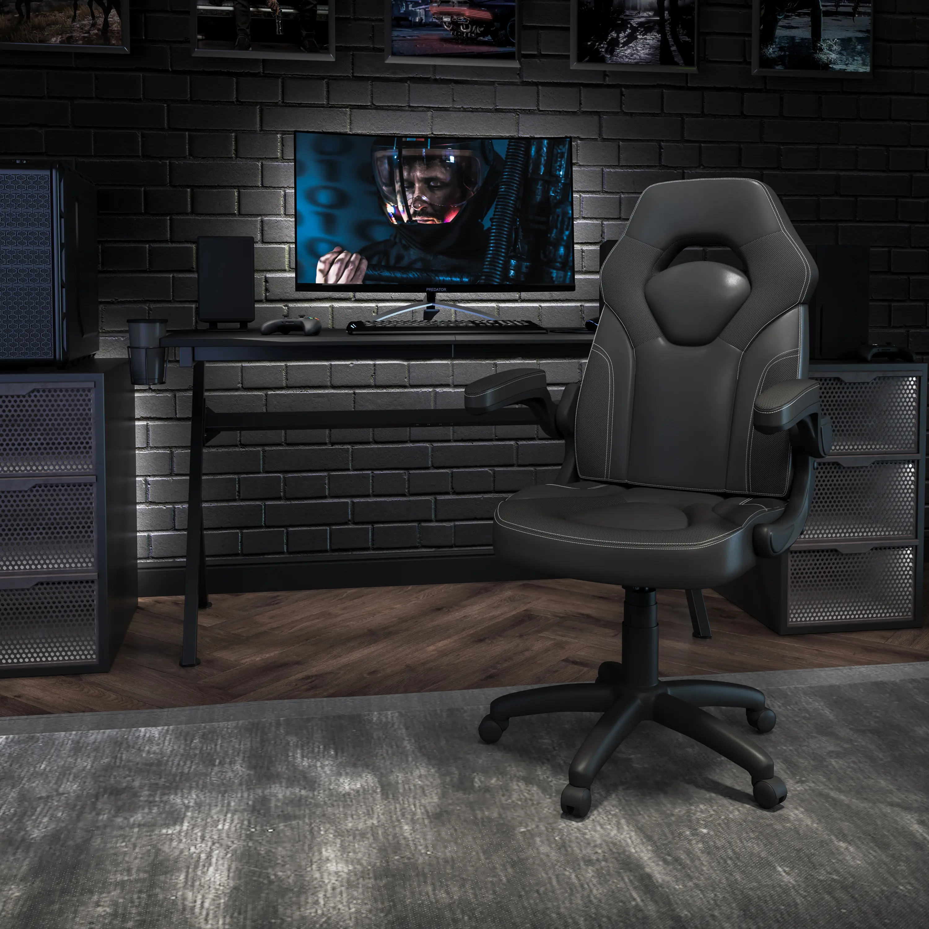 X10 Black Gaming Swivel Chair-2