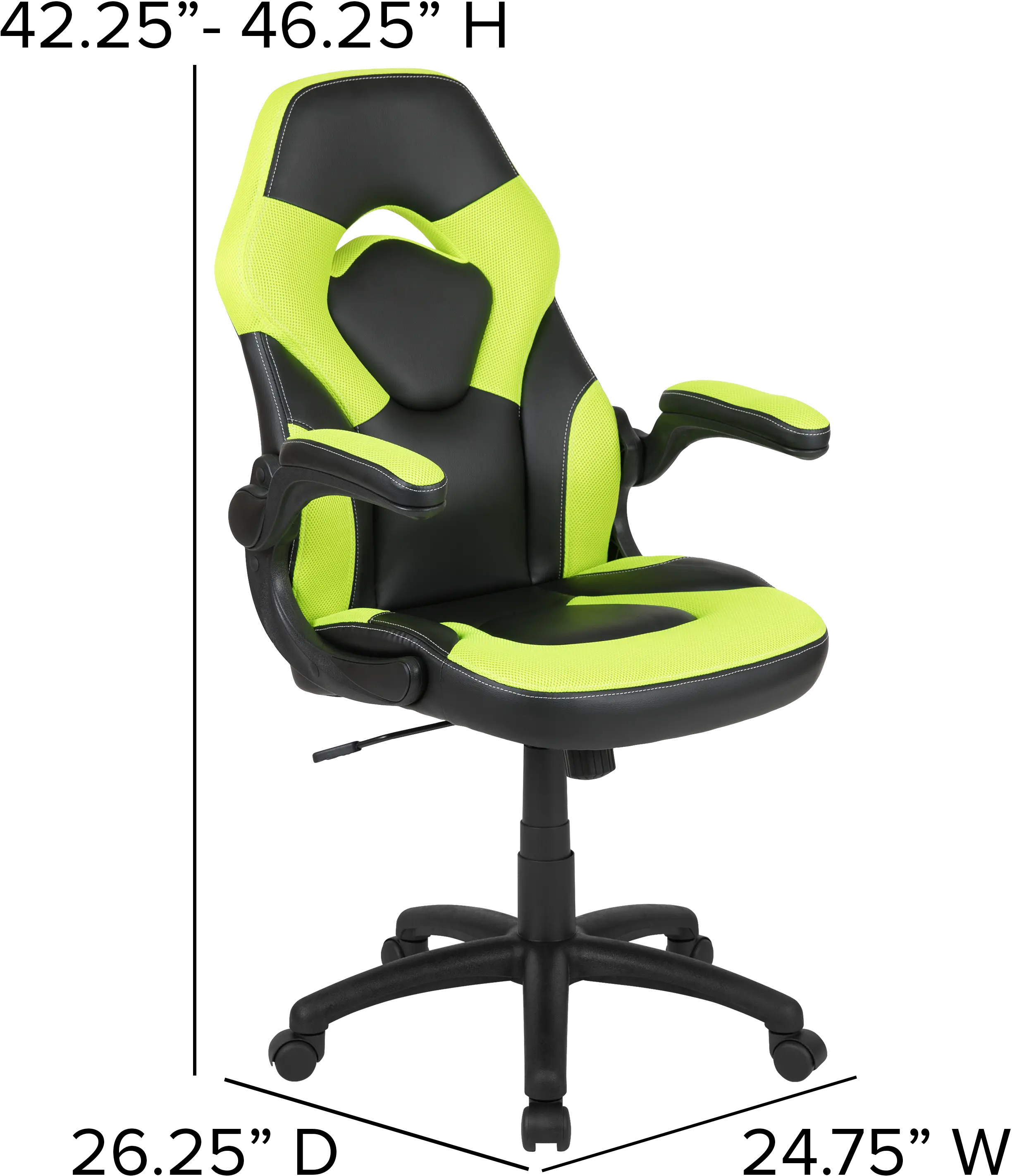 X10 Green and Black Gaming Swivel Chair-3